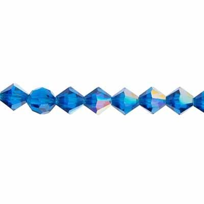 Preciosa 5in Strand Rondell 8mm15pcs Capri Blue AB