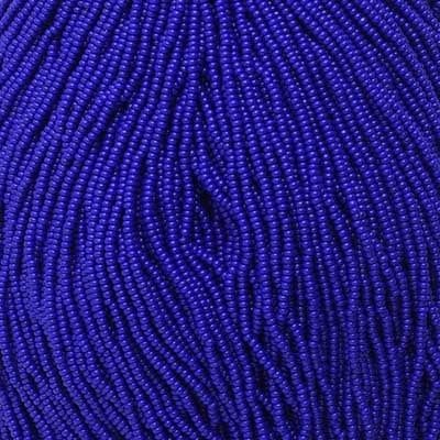 Seed Beads 11/0 Dark Royal Blue Op. Strung 34923