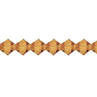 Preciosa Czech Crystal Bead Rondell 4mm 40pcs Light Colorado 051