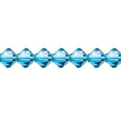Preciosa Czech Crystal Bead Rondell 4mm 40pcs Aquamarine 022