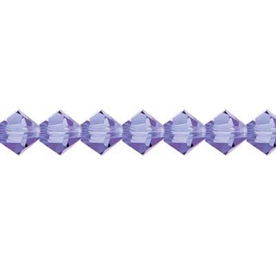 Preciosa Czech Crystal Bead Rondell 4mm 40pcs Tanzanite 121