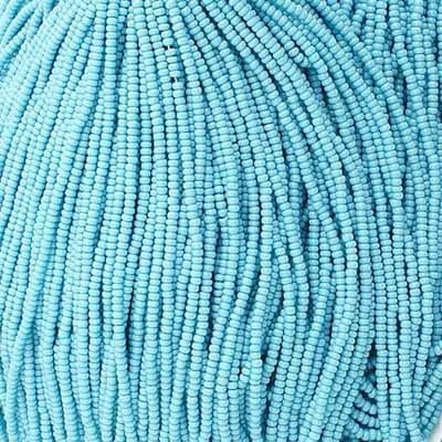 SEED BEAD 10/0 OPAQUE TURQUOISE/BLUE STRUNG 1005