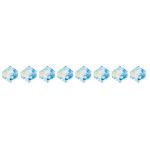 Preciosa Czech Crystal Bead Rondell 4mm 40pcs  Aquamarine 023