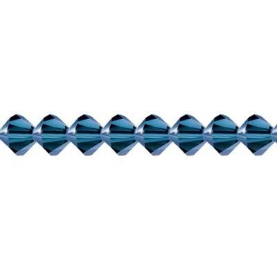 Preciosa Czech Crystal Bead Rondell 4mm 40pcs Montana 083