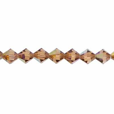 Preciosa 5in Strand Rondell 8mm 15pcs Light Colorado Topaz AB