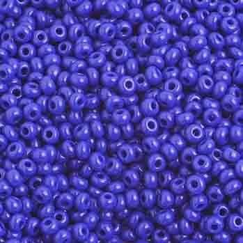 Seed Beads 10/0 Op. Royal Blue Strung 1045