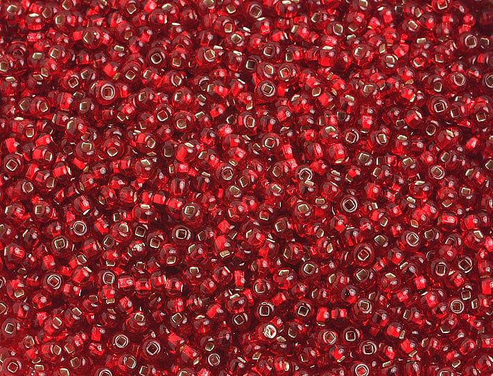 Seed Beads 10/0 S/L Red 1309