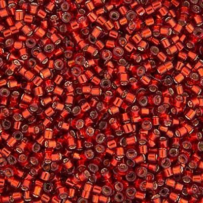 Delica 11/0 RD Ruby Red Silver Lined-Dyed 0603V TOP # 130