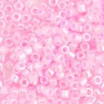 Delica 11/0 Rd Light Crystal Pink Ceylon Lined-Dyed 0244V TOP # 131