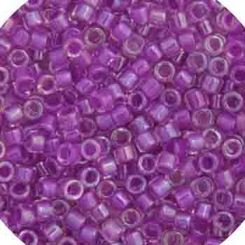 Delica 11/0 RD Lilac AB Lined-Dyed 0073V TOP # 162