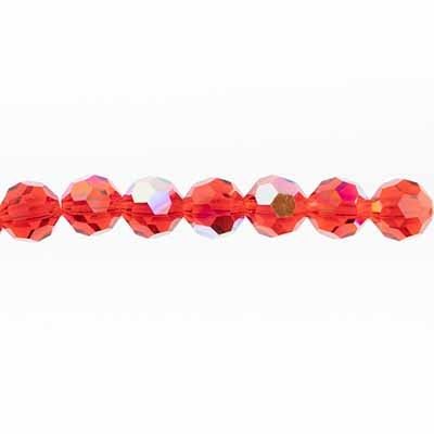 Preciosa 5in Strand Round 8mm 15 pcs Siam AB .  41200-22