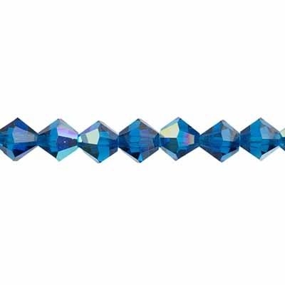 Preciosa 5in Strand Rondell 6mm 21pcs Capri Blue AB