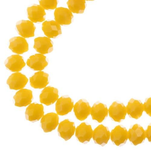 Crystal Lane Rondelle 2Strand 7in 8x10mm- Opaque Yellow 90105-21