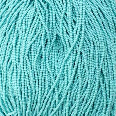 Seed Beads 11/0 Op. Turquoise Strung  34910