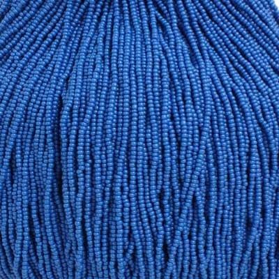 Seed Beads 11/0 Op. Medium Blue Strung 34920