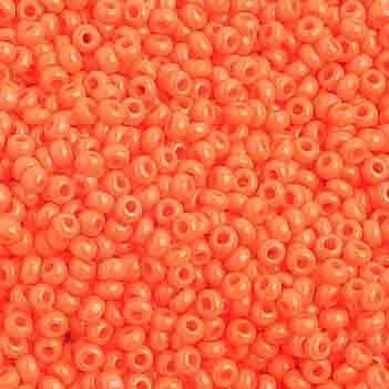 Seed Beads 10/0 Op. Orange Strung 1041