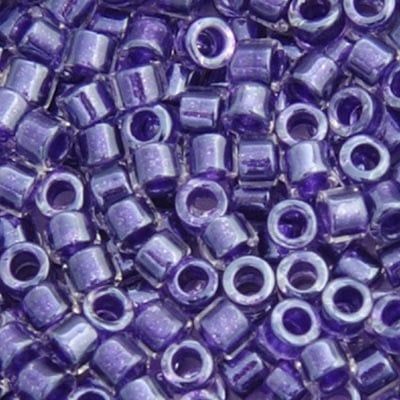 Delica 11/0 RD Amethyst Sparkle Crystal Lined 0923V