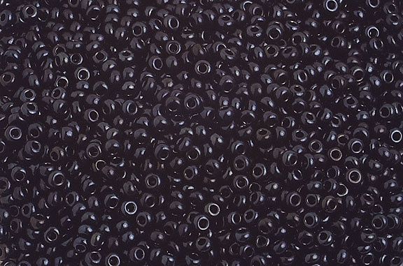 Seed Beads 10/0 Opaque Black Strung 1009
