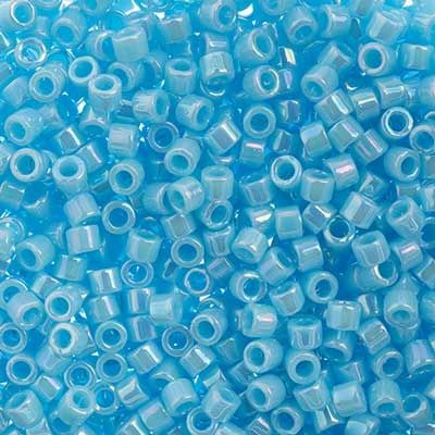 Delica 11/0 RD Light Blue Opaque AB 0164v TOP # 34