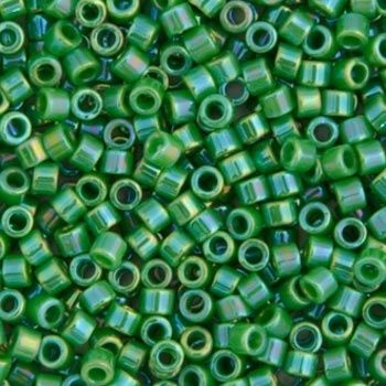 Delica 11/0 Rd Green Opaque Ab 0163V TOP # 96