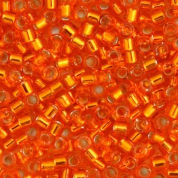 Delica 11/0 Rd Orange Silver Lined 0045V TOP # 124