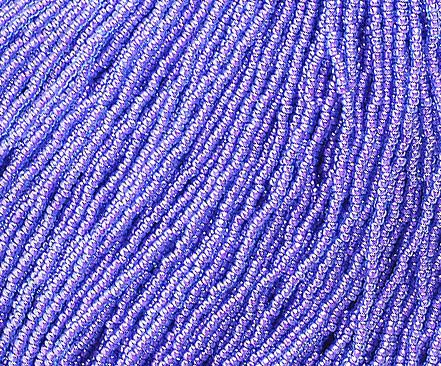 Seed Beads 10/0 C/L Fuchsia-Tr. Blue Strung 1371S