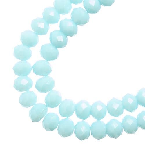 Crystal Lane Rondelle 2Strand 7in 4x6mm- Opaque Light Blue 90103-29