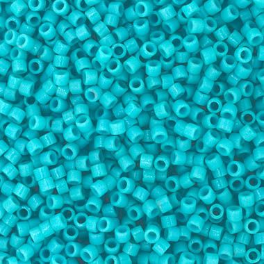 Delica 11/0 Rd Duracoat Opaque Dyed Turquoise Blue 2130V TOP # 91