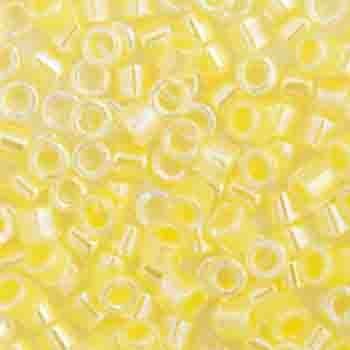 Delica 11/0 RD Pale Yellow Lined-Dyed 0053V TOP # 195