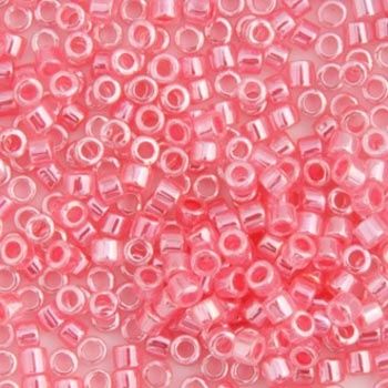 Delica 11/0 Rd Crystal Rose Ceylon Lined-Dyed 0236V TOP # 154