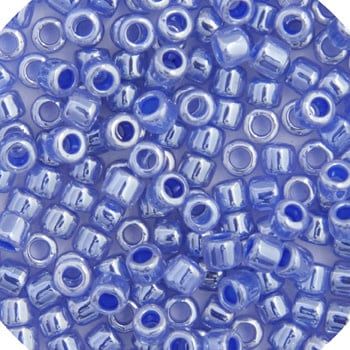 Delica 11/0 Rd Medium Crystal Blue Ceylon Lined-Dyed 0243 V