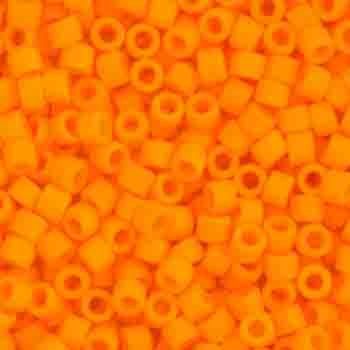 Delica 11/0 RD  Orange Mandarin Opaque Matte 1583v TOP # 74