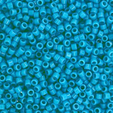 Delica 11/0 Rd Duracoat Opaque Dyed Capri Blue 2133V TOP # 76