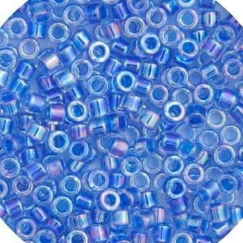 Delica 11/0 Rd Blue Ab Lined-Dyed 0077V