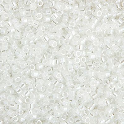 Delica 11/0 RD Crystal White Ceylon 0231 V TOP # 27