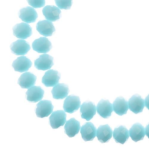 Crystal Lane Rondelle 2Strand 7in 6x8mm- Opaque Light Blue 90104-29