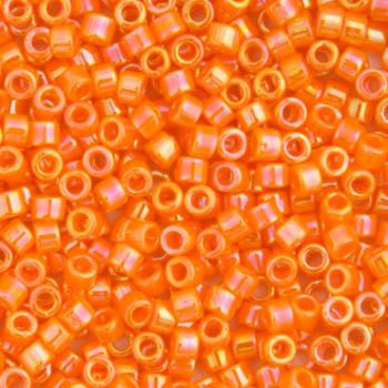 Delica 11/0 RD  Orange Mandarin Opaque AB 1573V TOP # 112
