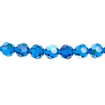 Preciosa 5in Strand Round 8mm 15pcsTurquoise Natural Round