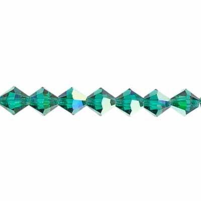 Preciosa 5in Strand Rondell 8mm 15pcs Emerald AB
