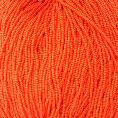 Seed Beads 11/0  Op.Orange  Strung 4919
