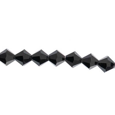 Preciosa 5in Strand Rondell 8mm 15pcs Jet