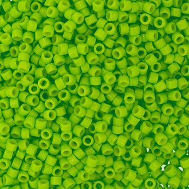 Miyuki Delica 11/0 5.2g Vial  Duracoat OP. Dyed Neon Green 2121v TOP # 66