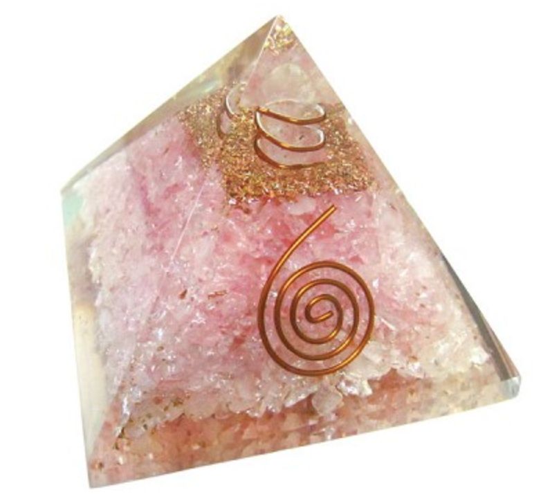 Pyramid, Orgone Generator - Rose Quartz