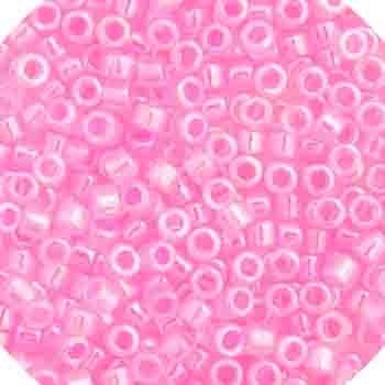 Delica11/0 Rd Dark Crystal Pink Ceylon Lined-Dyed 0246V TOP # 100