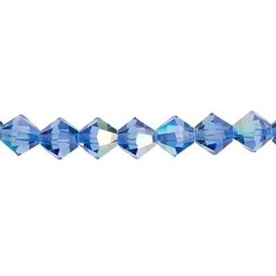 Preciosa Czech Crystal Bead Rondell 4mm 40pcs Sapphire AB 103