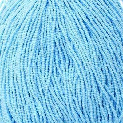 Seed Beads 11/0 Op. Light Blue Strung  34907