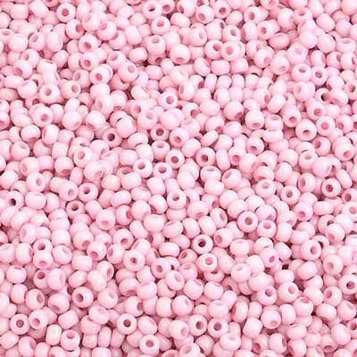 Seed Beads 10/0 Chalk Pink Solgel Strung 40013