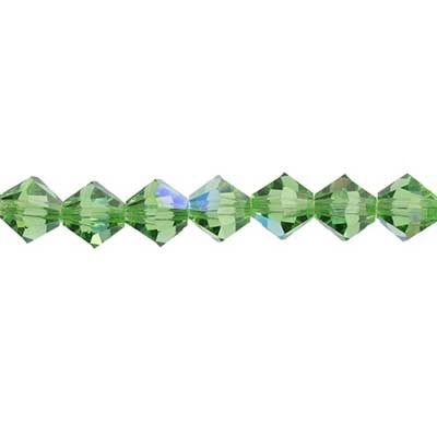 Preciosa Czech Crystal Bead Rondell 4mm 40pcs  Peridot AB 092