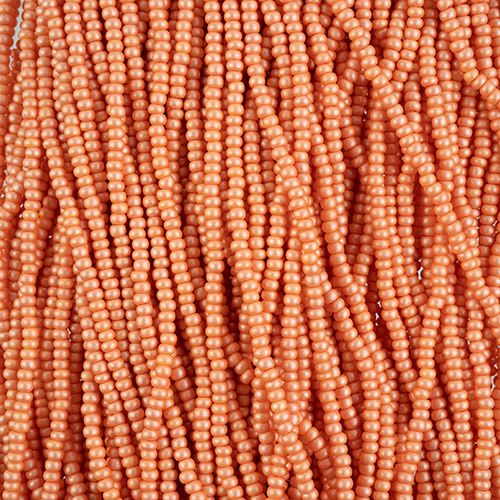 Czech Seed Beads 10/0 PermaLux Dyed Chalk Apricot Strung 42104s