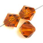 Preciosa Czech Crystal Bead Rondell 4mm 40pcs  Topaz 127